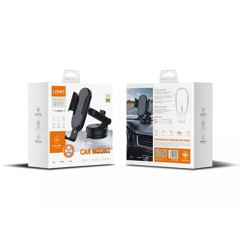 Cargador Rapido Inalambrico Para Auto Coche Cargador de Carro Soporte Telefono