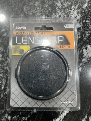 Bower 82mm Snap On Plastic Lens Cap CP82 Black