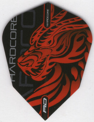 RED DRAGON ''V'' STANDARD HARDCORE Dart Flights: 3 per set