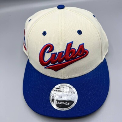 Chicago Cubs Hat Men Off White 9Fifty New Era Felt Butterfly Snap Back Cap New