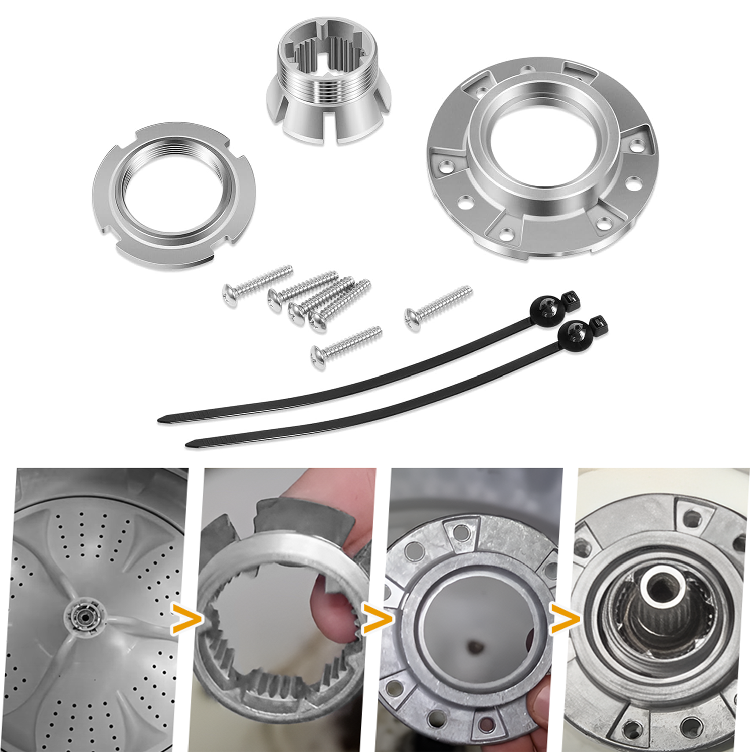 Washer Basket Drive Hub Kit W10324651 for Whirlpool, Kenmore, Maytag Washers