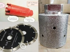 2" Zero Tolerance Diamond grinding Drum Core Bit cutting blade stone Concrete 