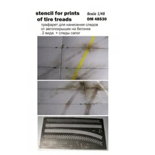 DAN Models 48530 Scale 1:48 Photoetched: Stencil For Prints Of Tire Treads