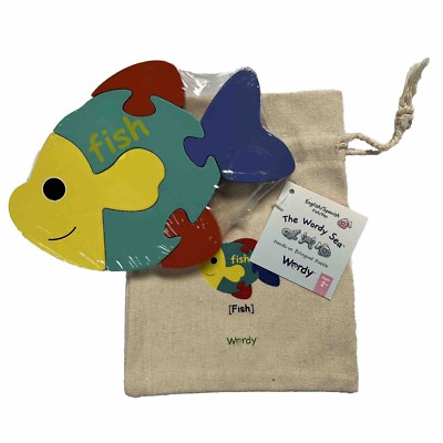 Wordy Bilingual Puzzle Toddlers Fish Early Childhood Education Toy Spanish