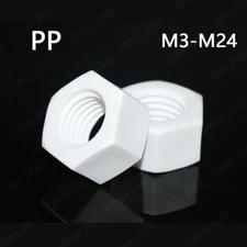 PP Polypropylene Plastic Hexagon Nuts Hex Nuts M3 M4 M5 M6 M8 M10 M12 M14-M24
