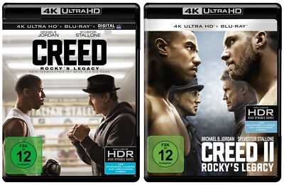Creed 1+2 - Rocky's Legacy - 4K Ultra-HD # 2-UHD+2-BLU-RAY-SET-NEU