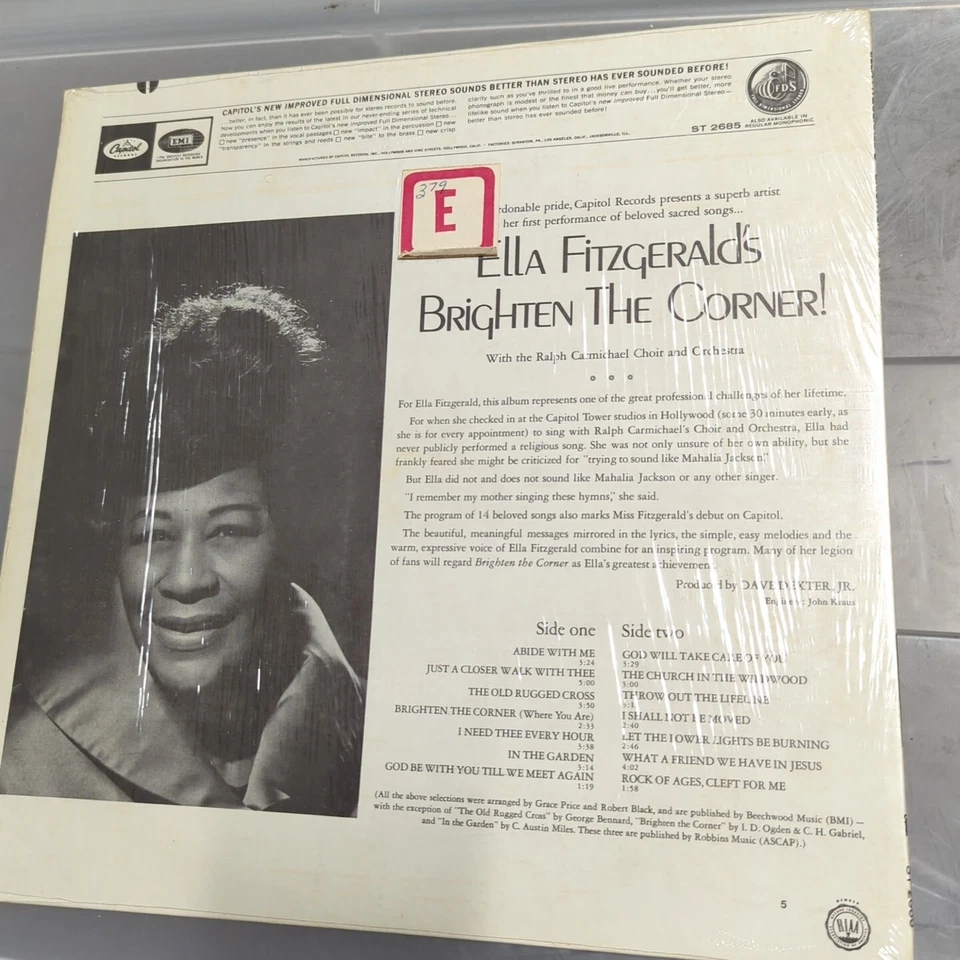 ELLA FITZGERALD BRIGHTEN THE CORNER LP 1967 ST-2685 - NM & Sealed! JAZZ - Image 3 of 4