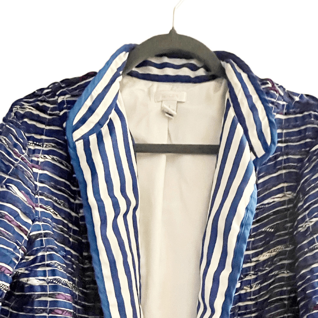 Vintage Patchwork Striped Blazer - image 2