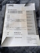 JVC XV-S400BK XV-S300BK XV-S402SL XV-S302SL DVD Video Player Owners Manual