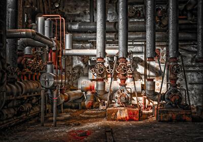 3D-Fototapete Alte Fabrikhalle 3,50 X 2,55 M