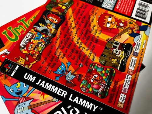 Um Jammer Lammy PlayStation PS1 Replacement Inlay Covers Front Back - Picture 4 of 6