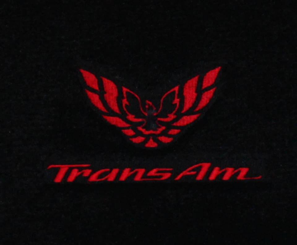 NOVO! Tapetes de assoalho tapete 1982-2002 PONTIAC FIREBIRD Trans Am logotipo bordado VERMELHO - Imagem 3 de 4