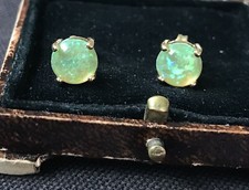 Vintage Style Jewellery Opal Earrings 18K Gold Plated