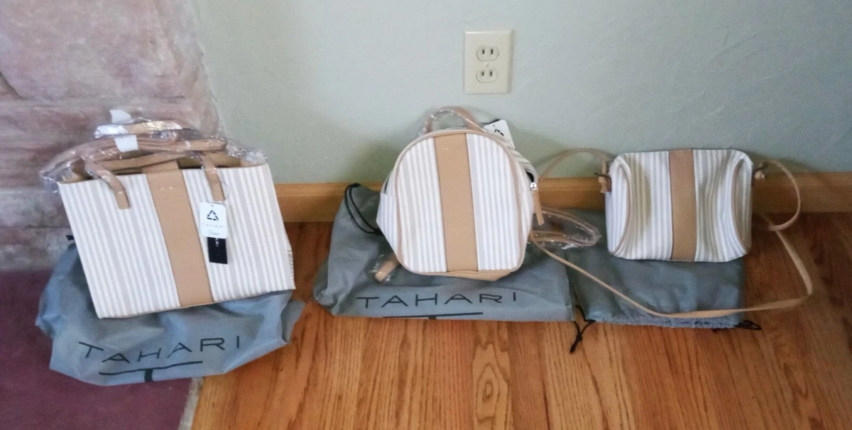 NWT Tahari Bone Checkered Mini Backpack One Size Beige Small Check Backpack in Sand beige - Men | Burberry® Official main image 3