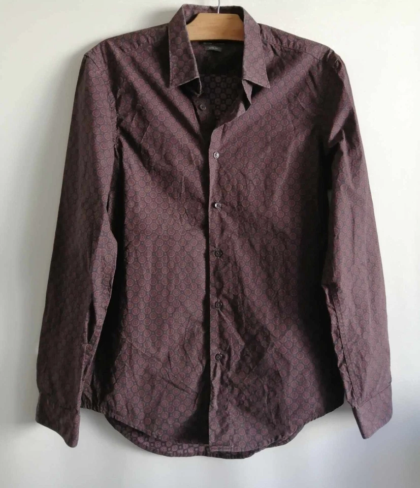 Chemise violette coton slim fit T38 Zara (4503042) - Photo 3/4
