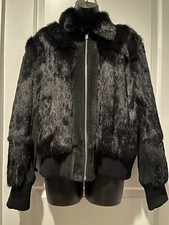 Black Mix It Suede And Rabbit Fur Coat Size X-large