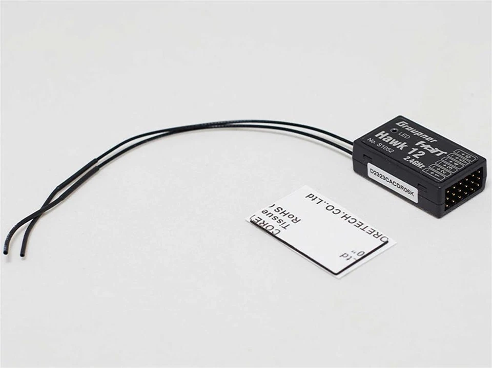 GRAUPNER Hawk 12 HoTT Empfänger mit 3-Achs-Gyro und Vario (6-Kanal) / S1052 - Bild 2 von 3