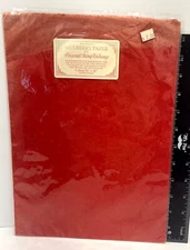 Handmade Mulberry Paper Personal Stamp Exchange 25" X 36" Red
