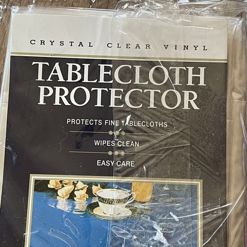 Clear Vinyl Tablecloth Protector By Elrene 70” x 90” Oblong New In Package - Picture 2 of 4