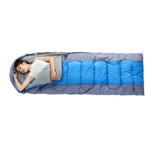 Fleece Schlafsack Zwei Person Schlafsack Camping Sleepover Tasche - Bild 8 von 11