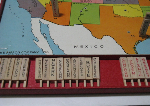 Rare Vintage Peg-O-Map Game of United States by Rippon Company 1935 - Picture 4 of 13