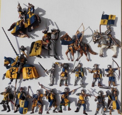 Schleich - Ritter - Löwengruppe - gelb/blau -