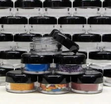 Small Cosmetic Jars Empty Beauty Lip Balm Containers 5 Gram Ml Black Lid 25 5017