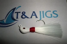 1/2 oz Circle Hook Synthetic Bucktail Jig T&A JIGS Salmon Striper Cobia Grouper