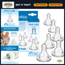 Narrow Medium Flow Nipples for 3m , 6-Pack, Level 2, Baby Bottle Accessories
