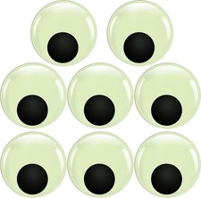 TOAOB 8pcs Luminous Large Googly Wiggle Eyes with Self Adhesive 4inch, Green