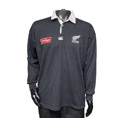 Vtg 90s New Zealand All Blacks Jersey Mens L Black Rugby