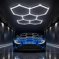 Gen II Hexagon Garage Lights: 168W 16800LM 5 Grids Hexagon Led Light, 6500K
