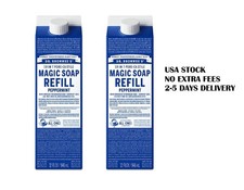 Dr. Bronner's Pure-Castile Liquid Soap - Peppermint 2 x 32 oz carton 