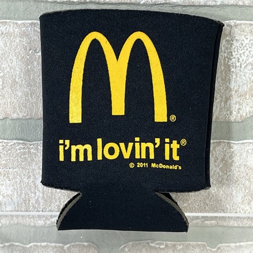 McDonald's Golden Arches Lata Enfriador Acogedor Koozy Negro y Dorado 2011 LEER - Imagen 1 de 7