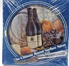 Cheese Plate Cutter With Knife Chateau Wine Fruit Decor ~ Ashdene of Australia