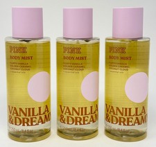 3 VICTORIA'S SECRET PINK VANILLA DREAMY SCENTED BODY MIST SPRAY FRAGRANCE 8.4 OZ