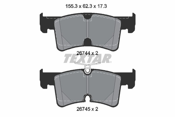 Bremsbelagsatz FÜR Vw Multivan T7 (Stm, Stn) - Textar 2674401-image