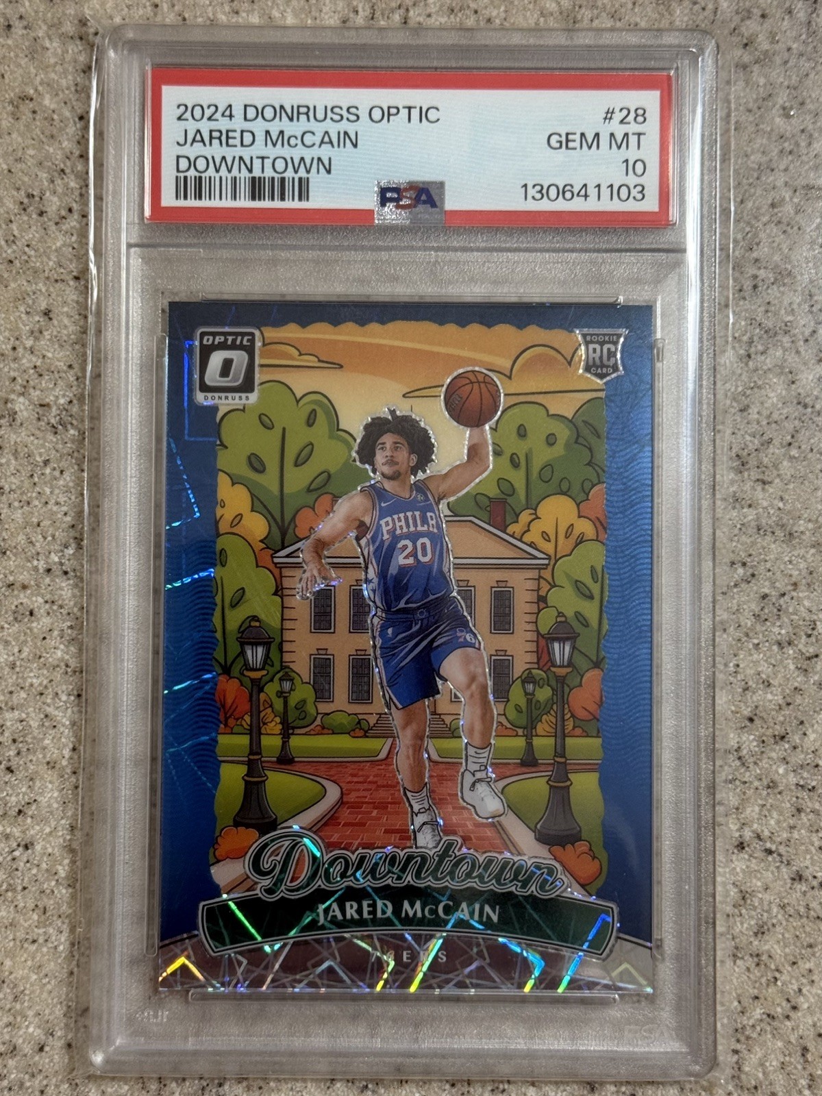 2024 PANINI DONRUSS OPTIC DOWNTOWN #28 JARED MCCAIN ROOKIE RC PSA 10