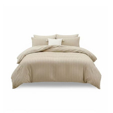 Boho 3-Piece Light Khaki Polyester King Duvet Cover Set