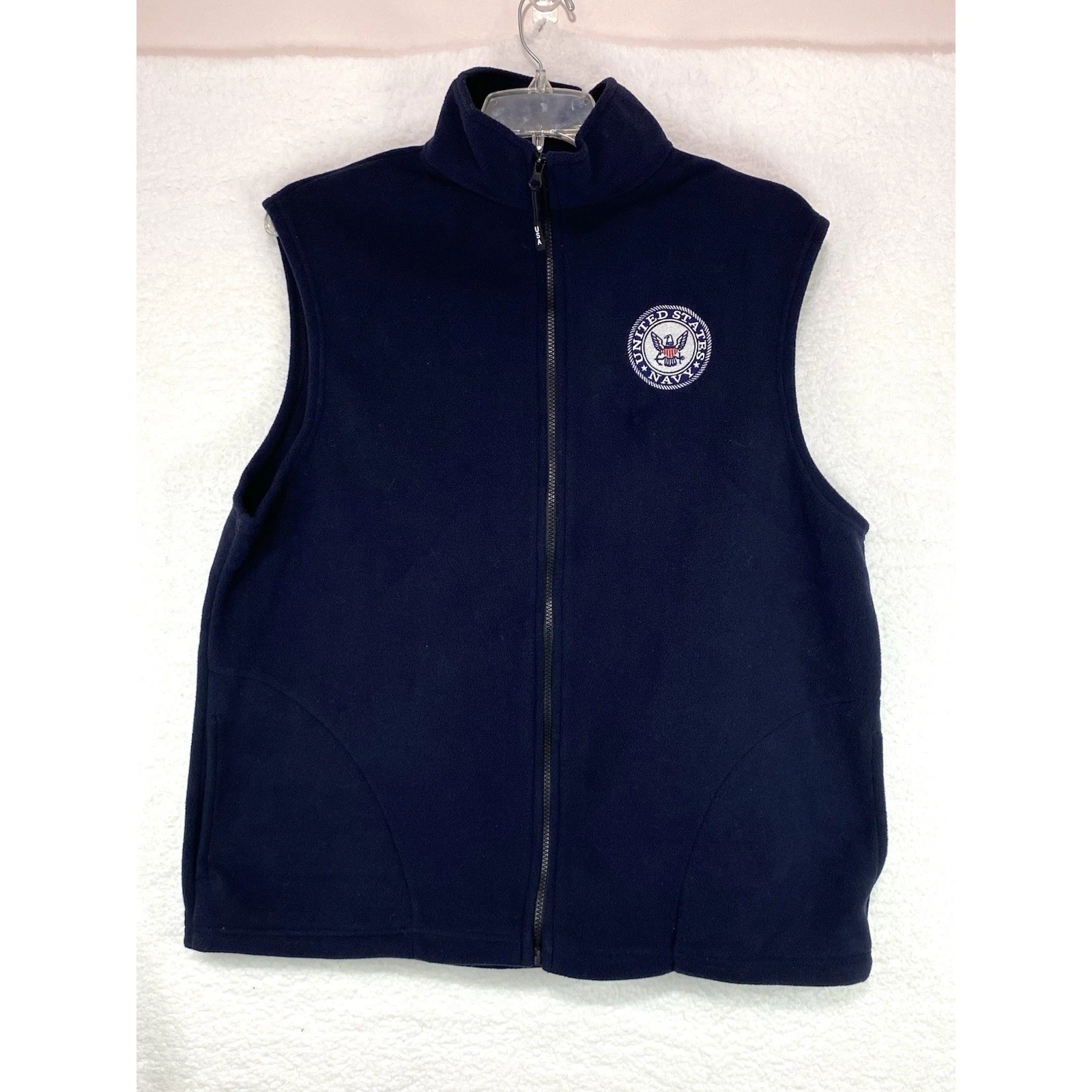 JWM Made in the USA: US Navy Polar Fleece Vest Mens XL Blue