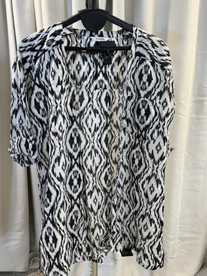 Athleta Ikat Bloom Cotton Silk Button Front Cover-Up free shipping 