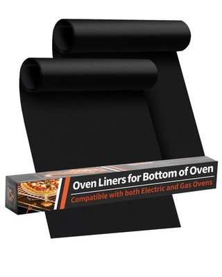 Best Oven Liners for Bottom of - 2 Pack Large Heavy Duty Mats 17''x 25'' Reusable