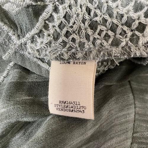 Canotta donna Gimmicks by BKE ricamata S verde boho cottagecore Lagenlook - Foto 7 di 10