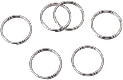 1/2 Inch Split Key Rings,Stainless Steel Dog Tag Mini Rings,Small Silver 