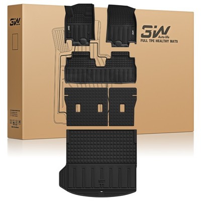 3W Floor Mats For 2024-2025 Chevrolet Equinox EV (Not Fit Gas) Cargo Liner