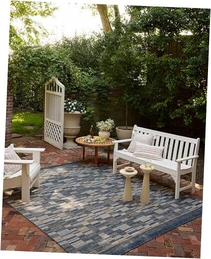 II Birch Collection BIR-04 Denim/Gold 5' x 7'-3