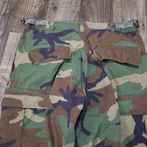 US Military Army Woodland Camo BDU Cargo Combat Trousers/Pants Small Regular 90s - Picture 11 of 12