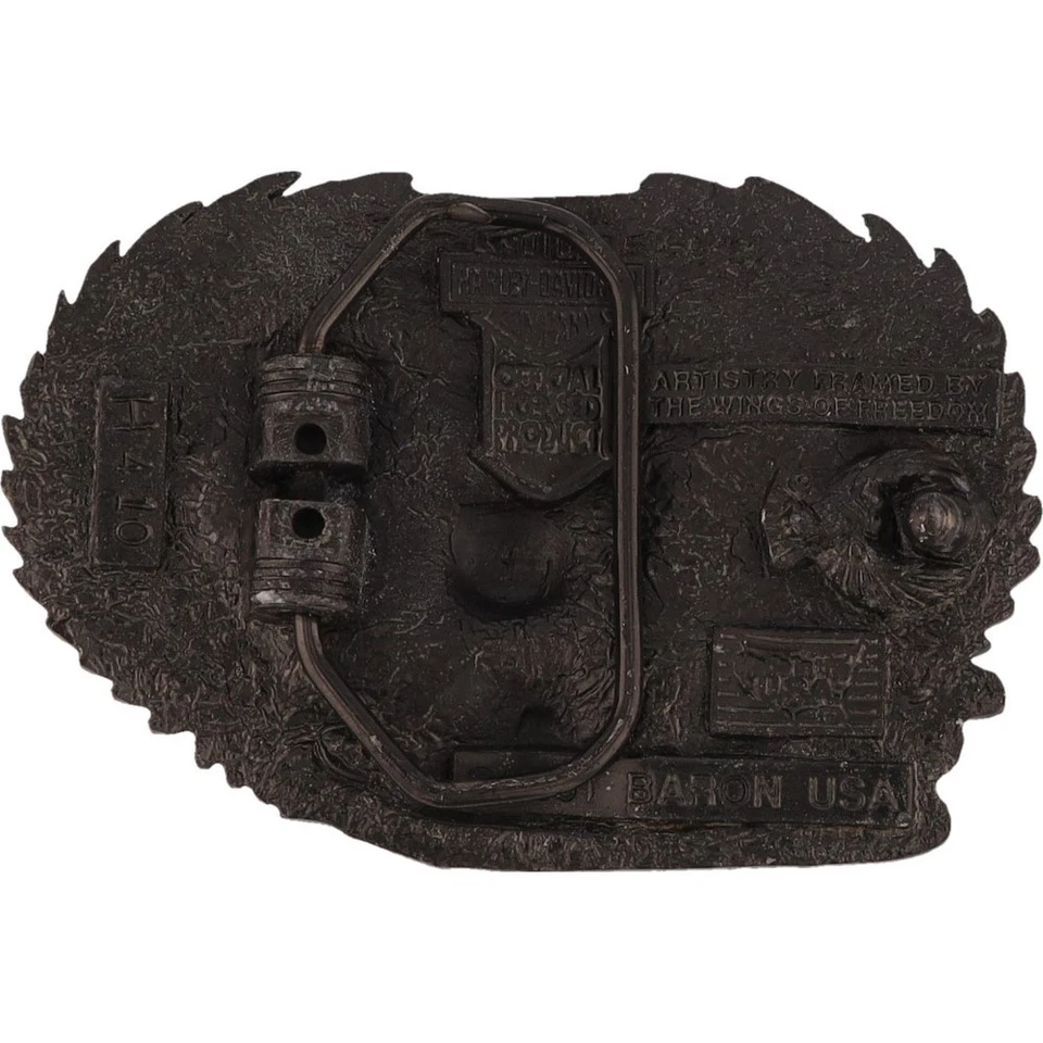 Harley Davidson Motocicleta Logo Eagle Motociclista Chopper Años 90 Vintage Hebilla de Cinturón Foto 2 de 4