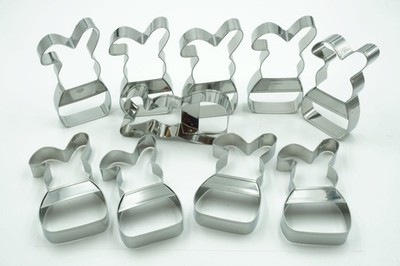 Keksausstechform Hase 10 er Set Edelstahl ca. 11,5 cm Osterhase Ausstecher Deko