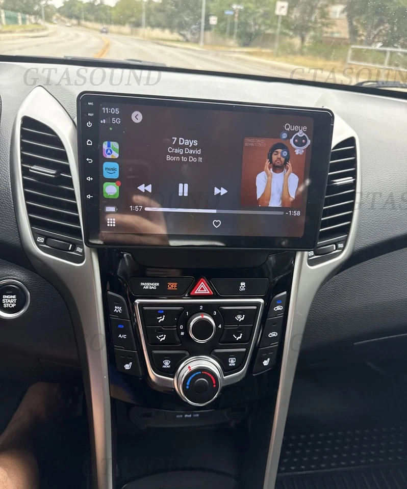 9" For Hyundai Elantra GT 2013-2017 Android 15 Car Radio Stereo Carplay GPS Navi Foto 2 de 4